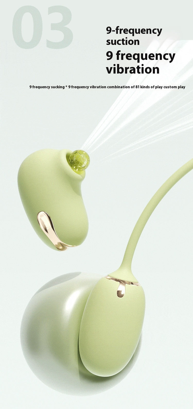 Cutie green Moonlight aspirateur et vibrant - Cutie Kinkyxx