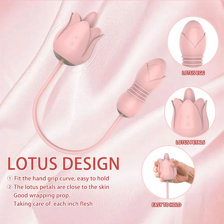 Mini fleur de lotus suceuse et bourgeon vibrant - Cutie Kinkyxx