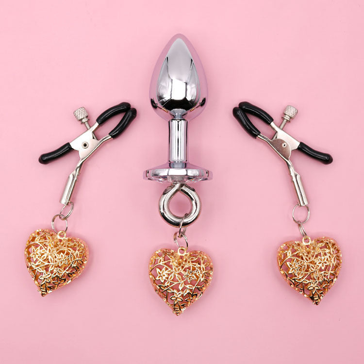 Love set pince-tétons et plug anal assortie - Cutie Kinkyxx