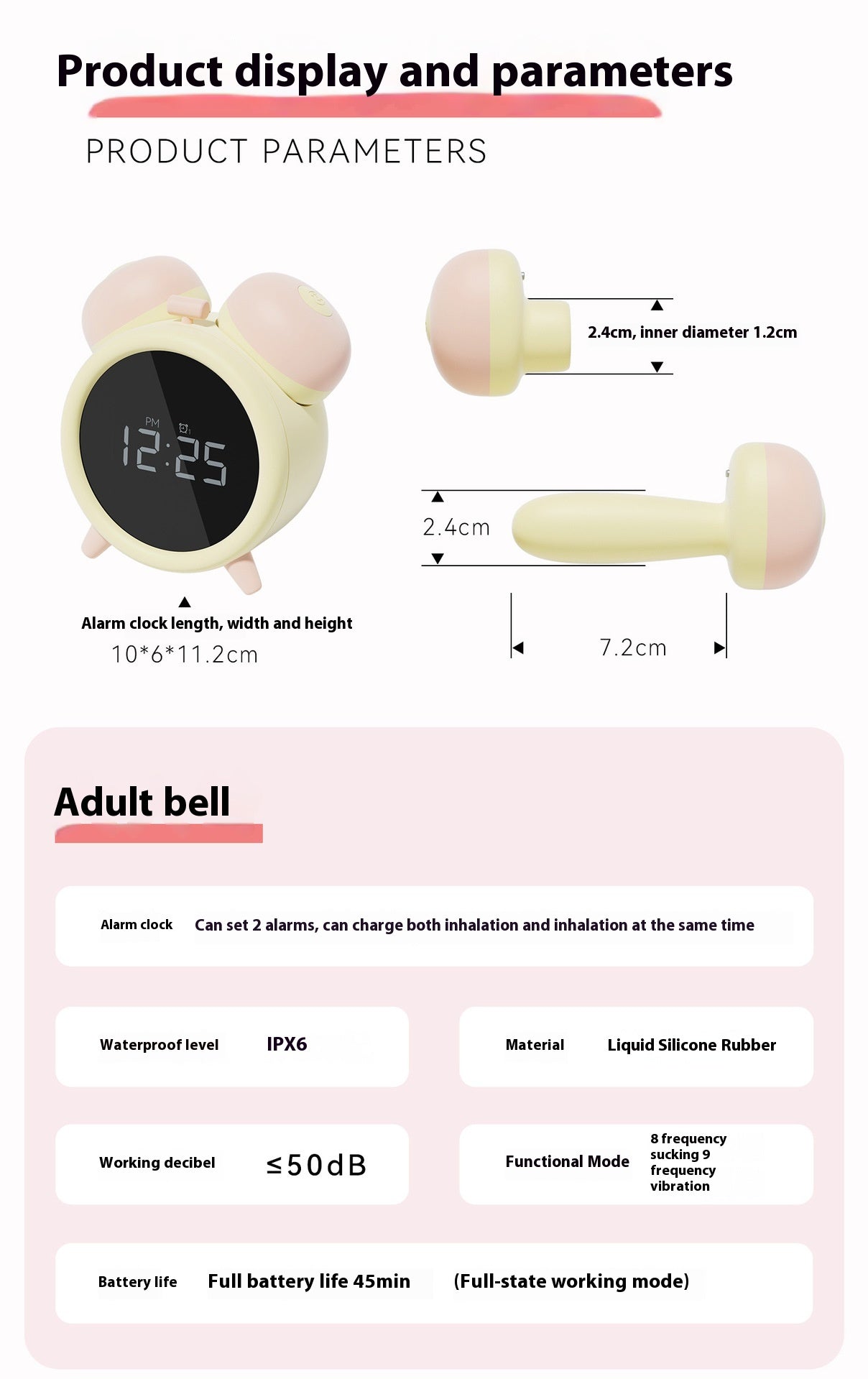 Réveil trompe l'oeil aspirateur et mini vibro - Cutie Kinkyxx