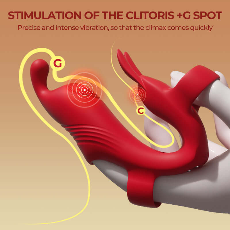 Stimulateur G-spot et clitoris en silicone ABS, conçu pour une vibration précise et intense.
