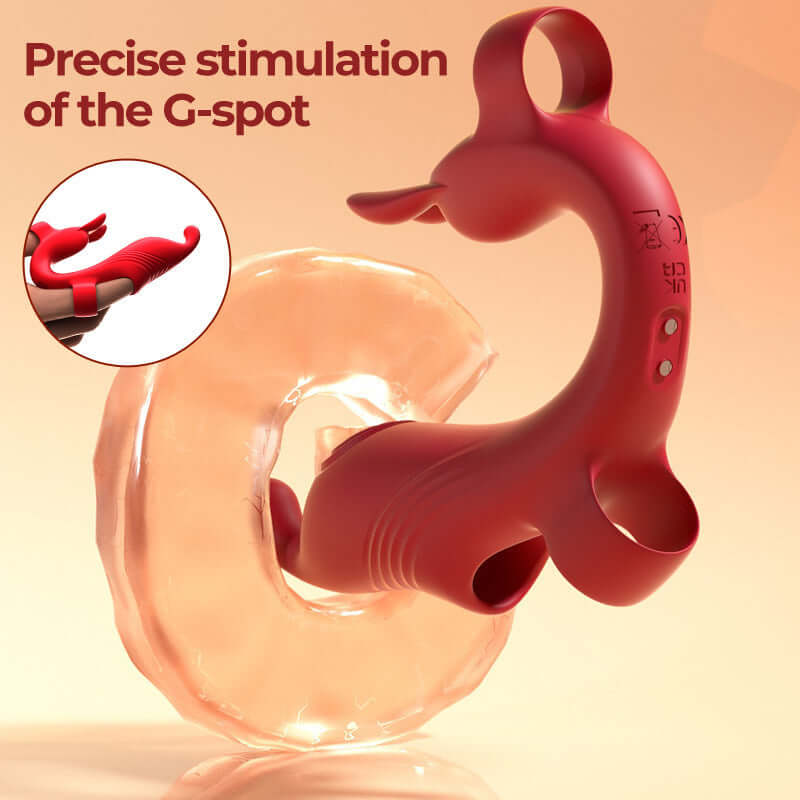 Stimulateur G-spot en silicone ABS pour une stimulation précise, idéal pour les manucures sensuelles.