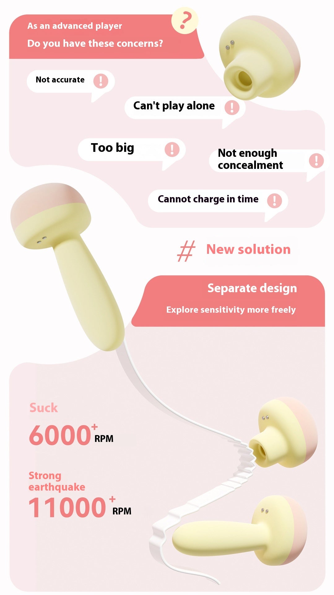 Réveil trompe l'oeil aspirateur et mini vibro - Cutie Kinkyxx