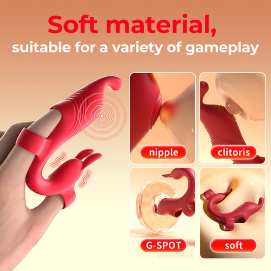 Stimulateur G-spot en silicone ABS, doux et polyvalent pour plaisir au doigt, adapté pour le clitoris et les mamelons.