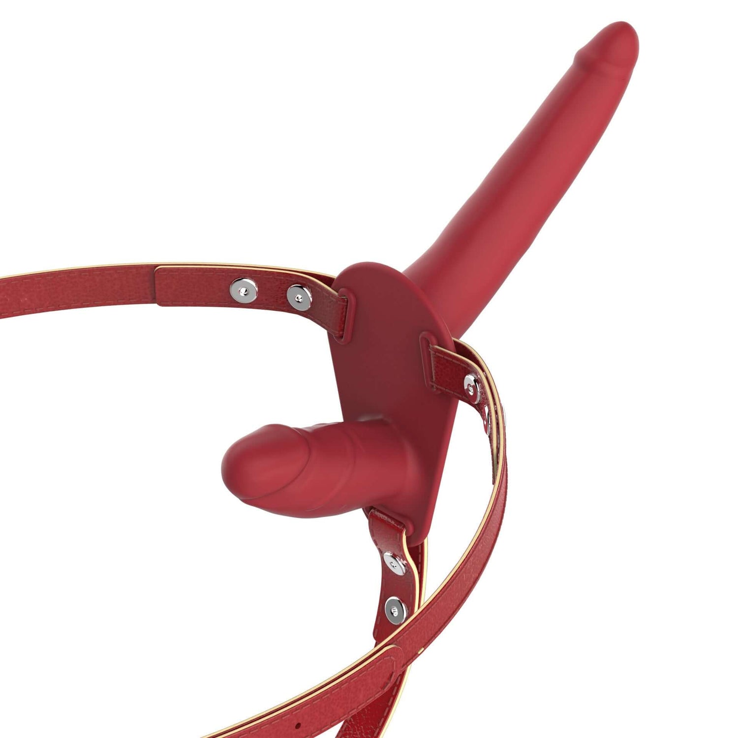 Ceinture cuir double gode - Cutie Kinkyxx