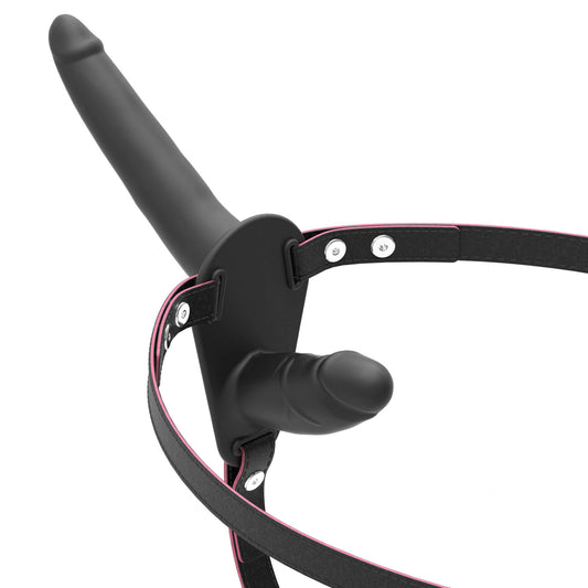 Ceinture cuir double gode - Cutie Kinkyxx