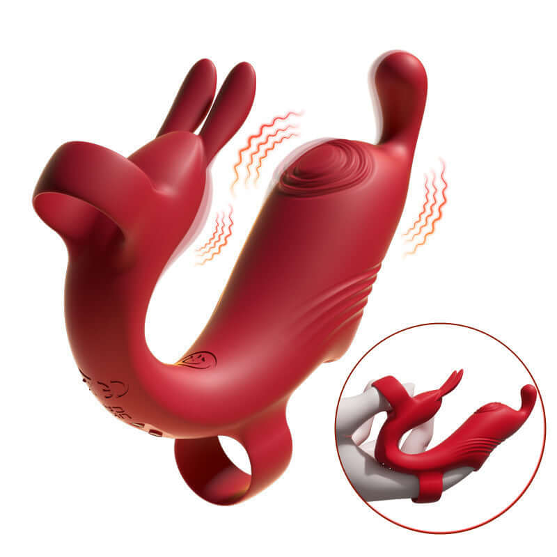 Stimulateur G-spot en silicone ABS à enfiler sur les doigts pour un plaisir accru, avec design ergonomique et vibrations.